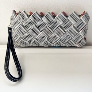 Ecoist Clutch Wallet – Recycled‎ Candy Wrappers – Barcode Design – Wristlet